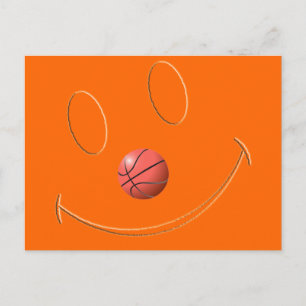 CARTE POSTALE BASKETBALL FACE
