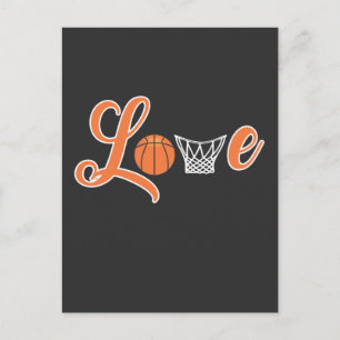 Carte Postale Basketball Love Basket Ball Sports Joueur