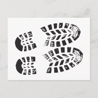 Carte Postale Baskets Noir & Blanc Empreinte