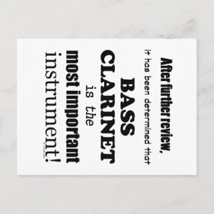 Carte Postale Bass Clarinet instrument le plus important