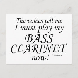 Carte Postale Bass Clarinet Voices dit qu'il faut jouer