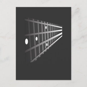 Carte Postale Basse Guitare Fret Musicien Joueur Metal Rock Musi