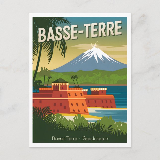 Carte Postale Basse-Terre Guadeloupe vintage (Devant)