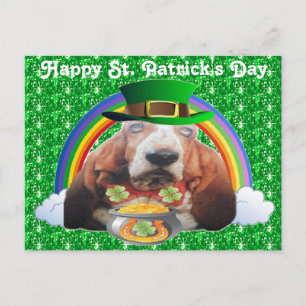 Carte postale Basset Hound Bonne St. Patrick's Day