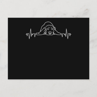 Carte Postale Basset Hound Dog avec battement de coeur