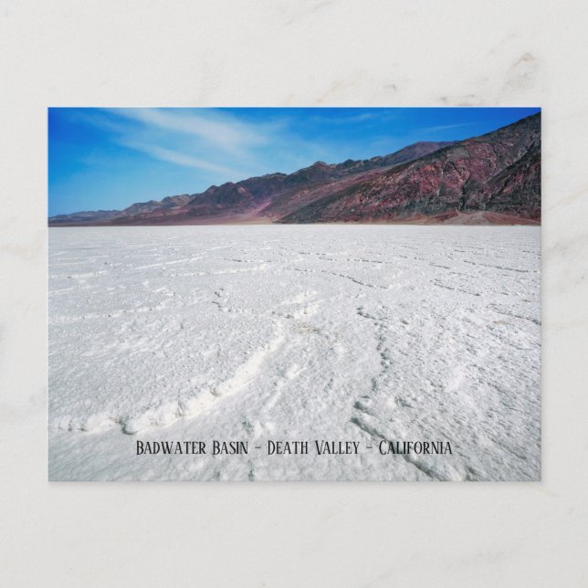 Carte Postale Bassin de Badwater, Death Valley, Californie, (Devant)