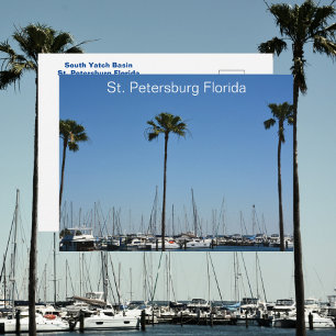 Carte Postale Bassin de yacht de St Petersburg Floride Photograp