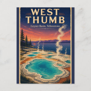 Carte Postale Bassin Géothermique de West Thumb Yellowstone Voya
