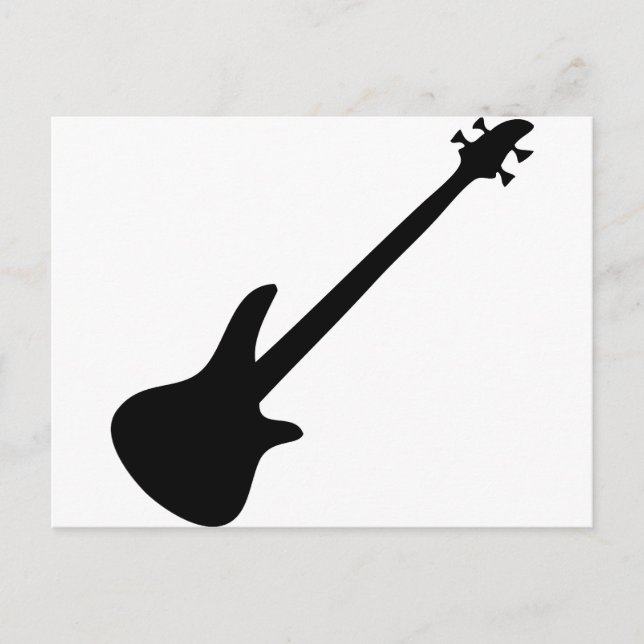 Carte Postale bassiste guitare basse (Devant)