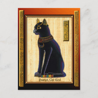 Carte Postale BASTET ~ Egyptian Cat God Art historique