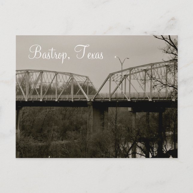Carte Postale Bastrop Texas Iron Bridge (Devant)