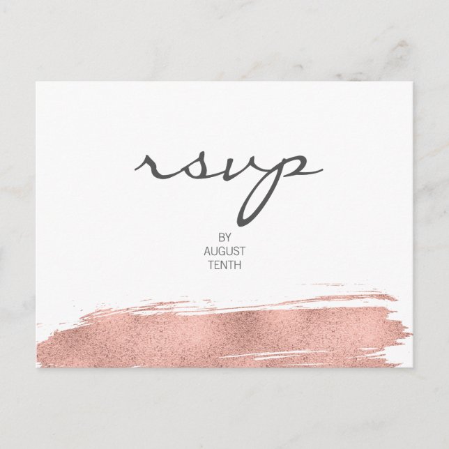 Carte postale Bat mitzvah RSVP rose Gold (Devant)