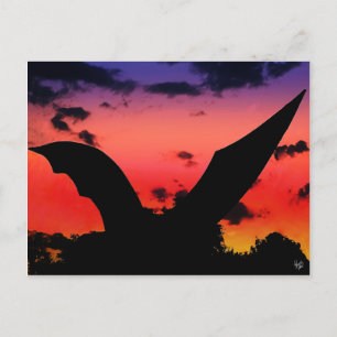 Carte Postale Bat Sculpture near S. Congress Bridge, Austin, TX