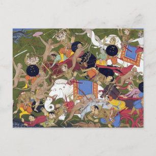 Carte Postale Bataille à Lanka Ramayana Udaipur Inde Sahibdin