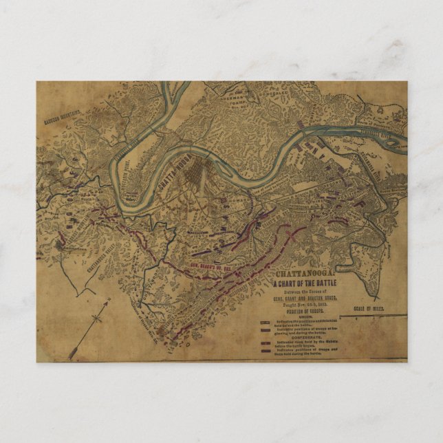 Carte Postale Bataille de Chattanooga (Devant)