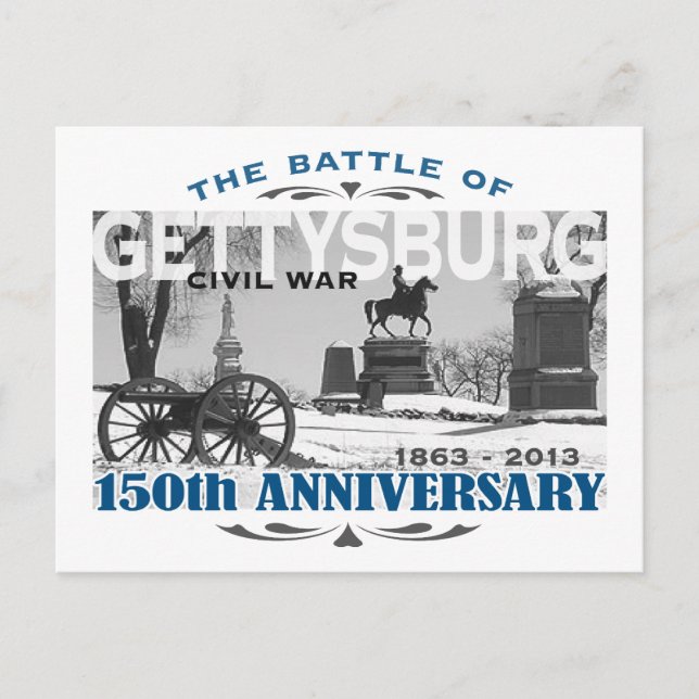 Carte Postale Bataille de Gettysburg 150 ans (Devant)