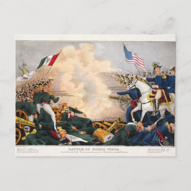 Carte Postale Bataille de guerre mexicaine américaine de Buena V (Devant)