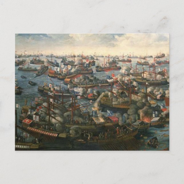 Carte Postale Bataille de Lepanto 1571 (Devant)
