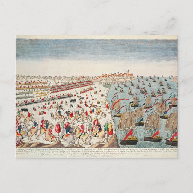 Carte Postale Bataille de Yorktown, le 19 octobre 1781 (Devant)