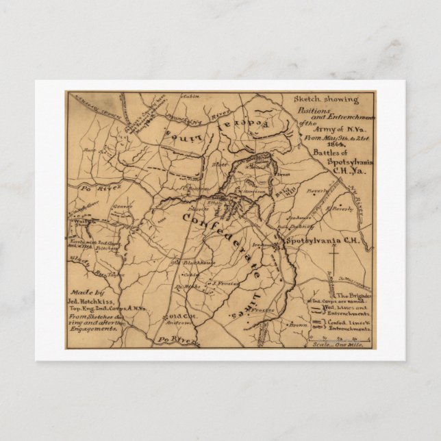 Carte Postale Bataille du désert - Guerre civile Panoramique 2 (Devant)