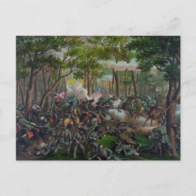 Carte Postale Bataille sauvage (Devant)