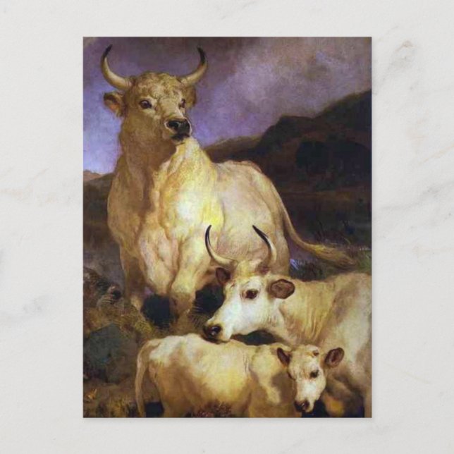 Carte Postale Bataille sauvage de Chillingham par Edwin Henry La (Devant)