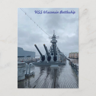 Carte Postale Bataillon USS Wisconsin