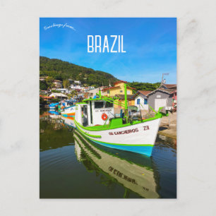Carte Postale Bateau à Barra de Lagoa Brésil