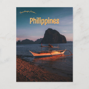 Carte Postale Bateau à El Nido Palawan Philippines