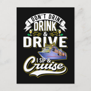 Carte Postale Bateau à humour de croisière Bateau de croisière d