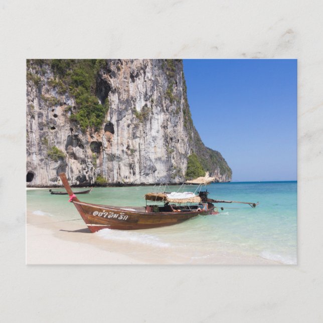 Carte Postale Bateau à longue queue (Devant)