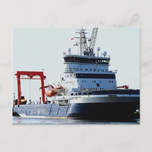 Carte Postale Bateau à moteur, quais Edinburgh Leith (Devant)