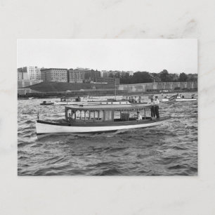 Carte Postale Bateau à moteur sur la rivière Hudson, 1910