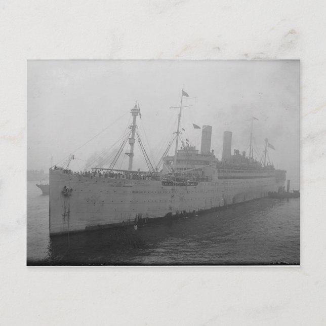 Carte Postale Bateau à vapeur vintage (Devant)