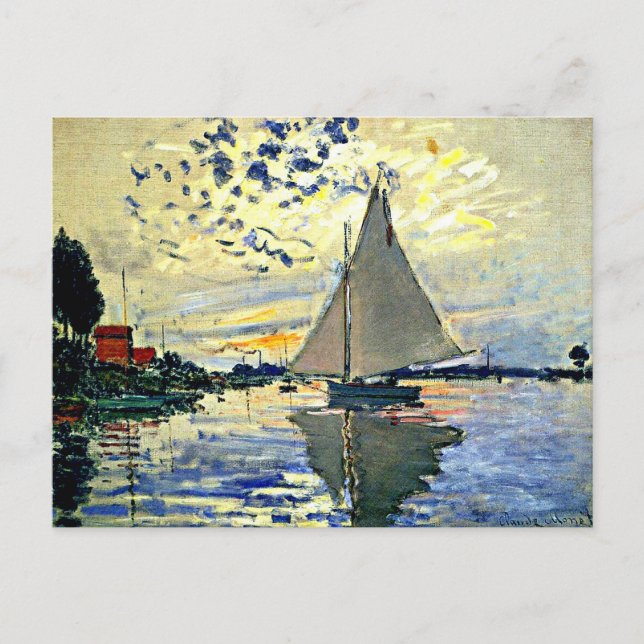 Carte Postale Bateau à voile au Petit Gennevilliers (Devant)