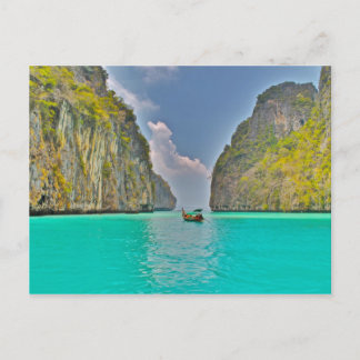 Carte Postale bateau dans la baie de Kho Phi Phi