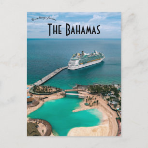 Carte Postale Bateau de croisière à Coco Cay Les Bahamas