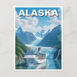 Carte Postale Bateau de croisière dans un voyage en Alaska