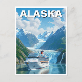 Carte Postale Bateau de croisière en Alaska Travel