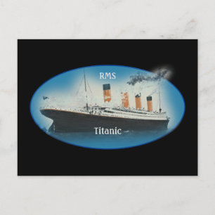 Carte Postale Bateau de la ligne White Star de Titanic Black Mar
