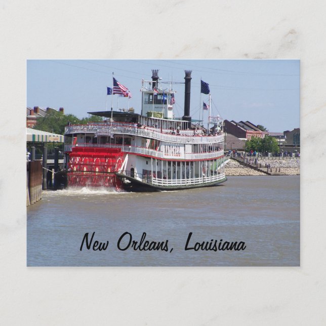 Carte Postale Bateau de la Nouvelle-Orléans Louisiane Mississipp (Devant)