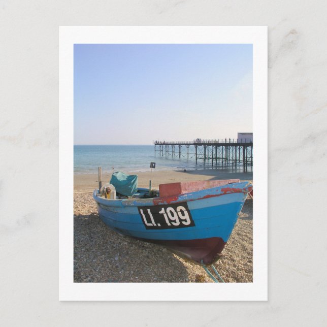 Carte Postale Bateau de pêche à Bognor Regis Sussex UK (Devant)