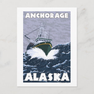 Carte Postale Bateau de pêche - Anchorage, Alaska