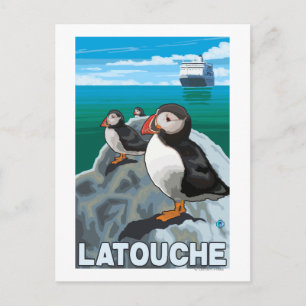 Carte Postale Bateau de pêche et de croisière - Latouche, Alaska