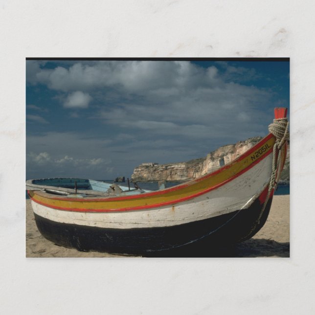 Carte Postale Bateau de pêche, Nazur, Portugal (Devant)
