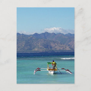 Carte postale bateau des îles Gilli