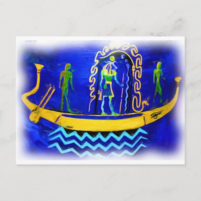 Carte Postale Bateau égyptien/ Barge (à l'huile 2) (Devant)