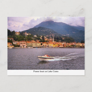Carte Postale Bateau électrique sur le lac de Côme