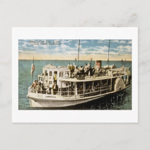 Carte Postale Bateau en fond de verre, Avalon, île Catalina, CA