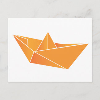 Carte Postale Bateau en origami